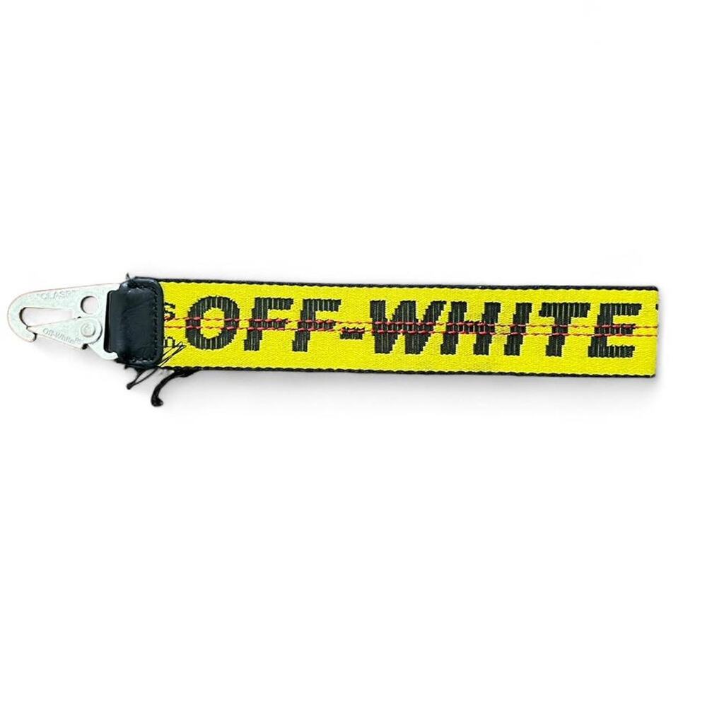 Off white yellow strap with black